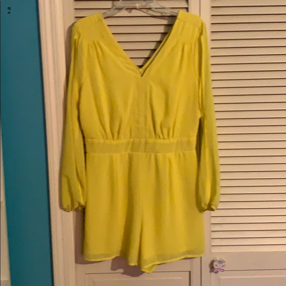 Charming Charlie yellow romper